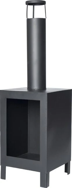 Intratuin Tuinhaard Zwart 36 X 36 X 116 Cm