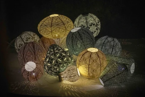 Lumiz Solar Lampion Bazaar Goud D 30 H 29 Cm -Tuinplanten Winkel 6013831595502 2