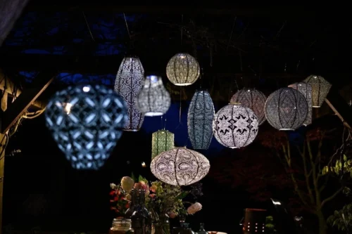 Lumiz Solar Lampion Ikat Petrol D 30 H 29 Cm -Tuinplanten Winkel 6013838297218 3