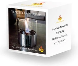 Tenderflame Giftbox Tafelhaard Lilly Zilver D 10 H 10,5 Cm 3 Tenderflame Giftbox Tafelhaard Lilly Zilver D 10 H 10,5 Cm