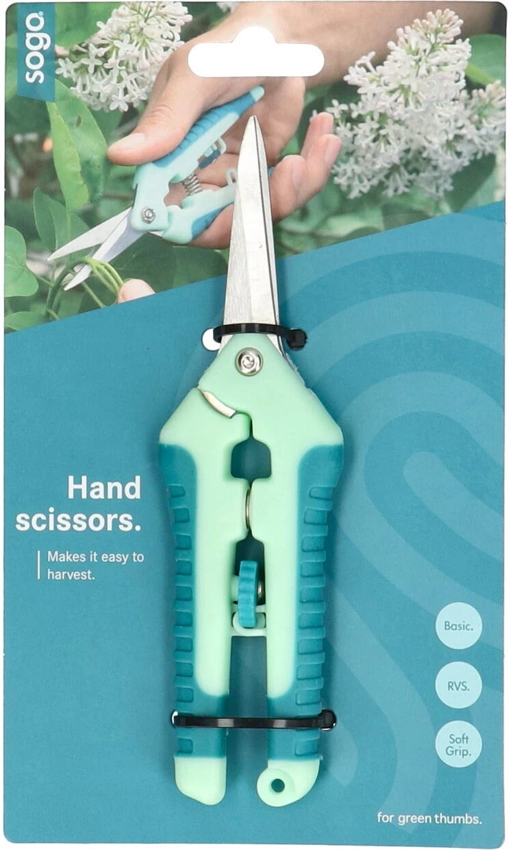 Sogo Snoeischaar Groen / Blauw 12 X 1,8 X 20 Cm 4 Sogo Snoeischaar Groen / Blauw 12 X 1,8 X 20 Cm - Afbeelding 2