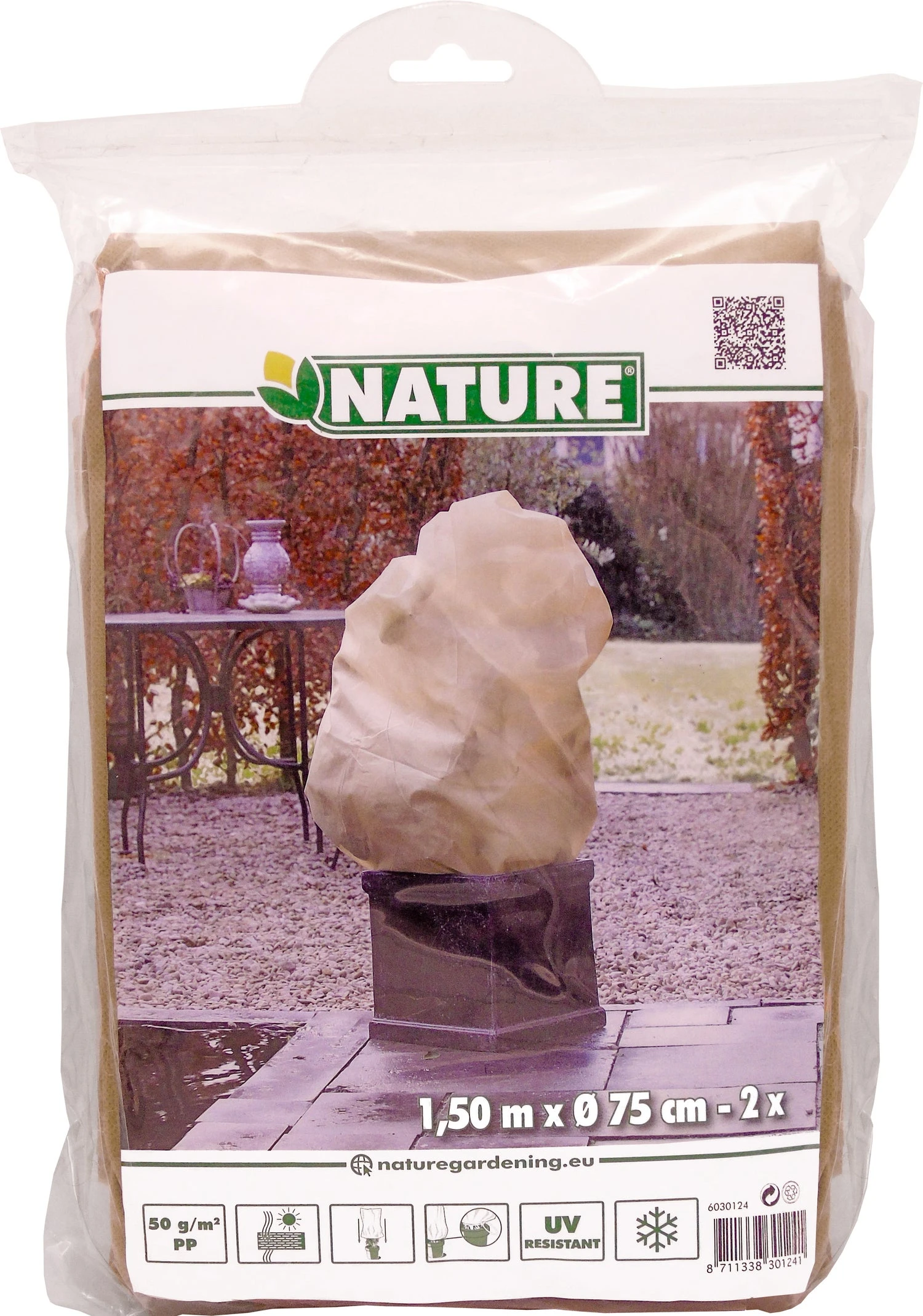 Nature Winterhoes Met Koord Beige D 75 Cm X 1,50 M 2 Stuks 6 Nature Winterhoes Met Koord Beige D 75 Cm X 1,50 M 2 Stuks - Afbeelding 4