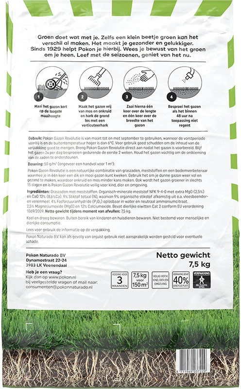 Pokon Gazon Revolutie 7,5 Kg 5 Pokon Gazon Revolutie 7,5 Kg - Afbeelding 3