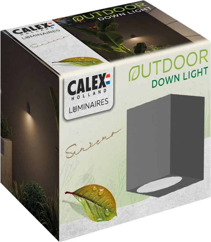 Calex Wandlamp Sanremo Antraciet 6,8 X 8,1 X 9,2 Cm 5 Calex Wandlamp Sanremo Antraciet 6,8 X 8,1 X 9,2 Cm - Afbeelding 3