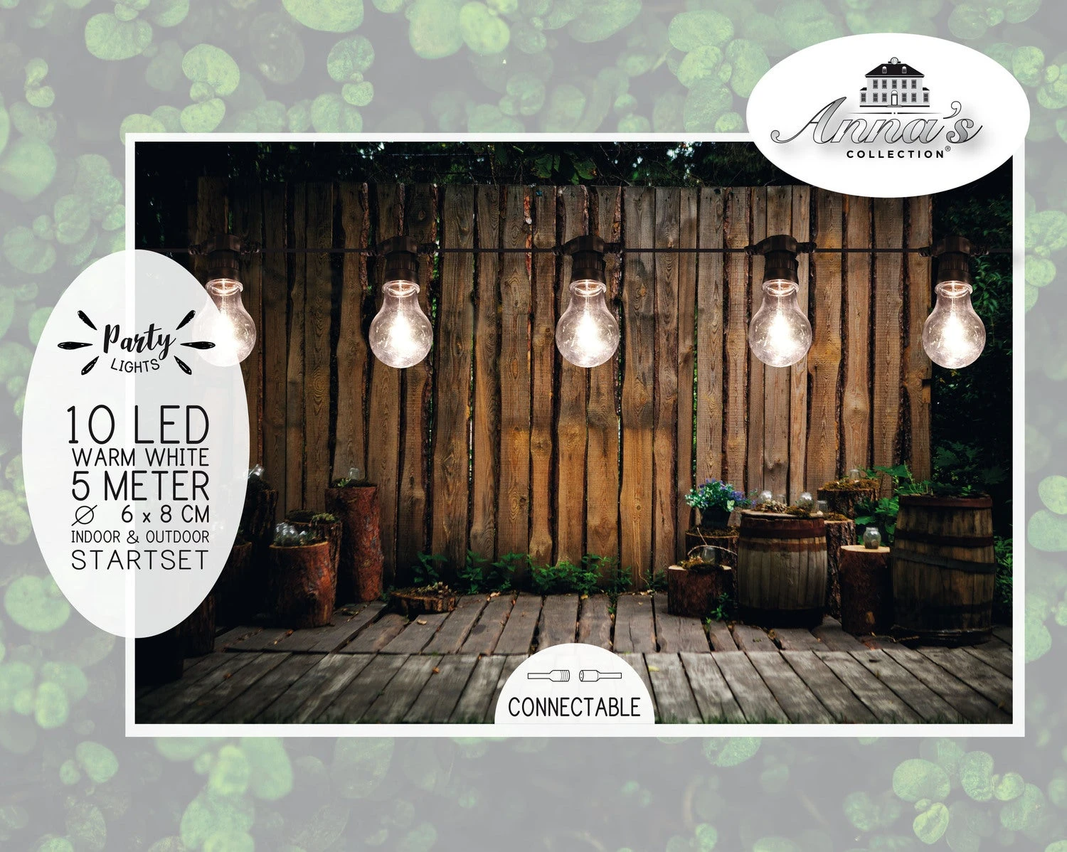 Verlichtingssnoer Startset 5m Met 10 LED Lampjes Warm Wit 6 Verlichtingssnoer Startset 5m Met 10 LED Lampjes Warm Wit - Afbeelding 4