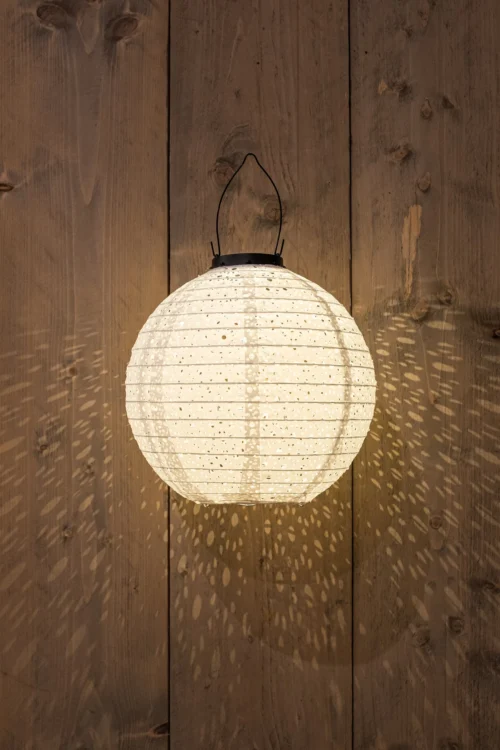 Solar Lampion Marrakesh Wit D 25,5 H 25,5 Cm -Tuinplanten Winkel 8713619417719 1