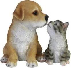 Esschert Design Tuinbeeld Hond En Kat Bruin 14 X 16 X 13 Cm