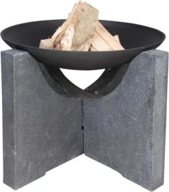 Esschert Design Vuurschaal Zwart / Grijs 60 X 30,5 X 113,2 Cm