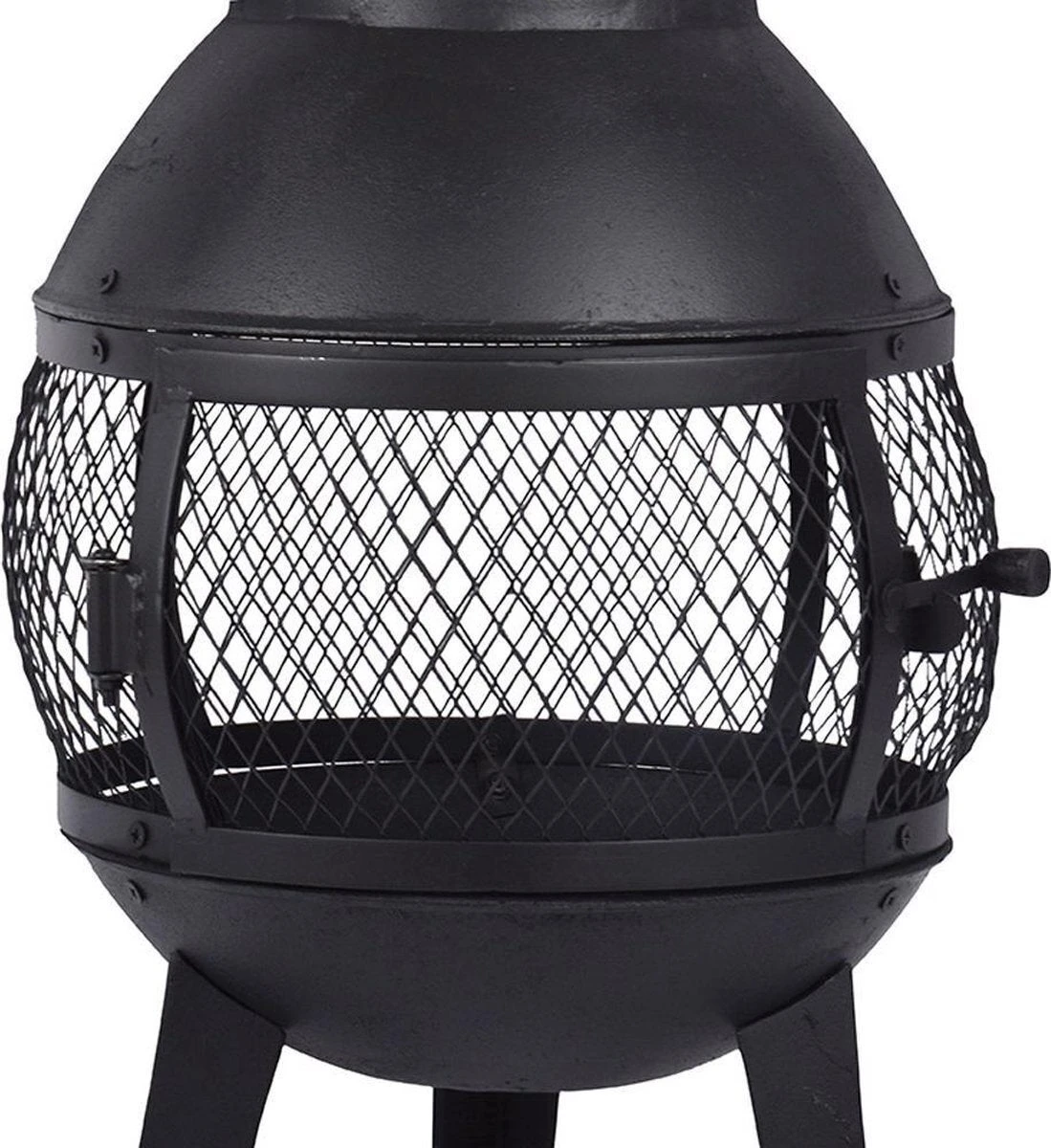 Esschert Design Buitenkachel Fancy Flames Zwart D 42 H 120,5 Cm 4 Esschert Design Buitenkachel Fancy Flames Zwart D 42 H 120,5 Cm - Afbeelding 2