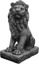 De Beeldengieterij Tuinbeeld Fana Leeuw Links Grijs 25 X 25 X 50 Cm