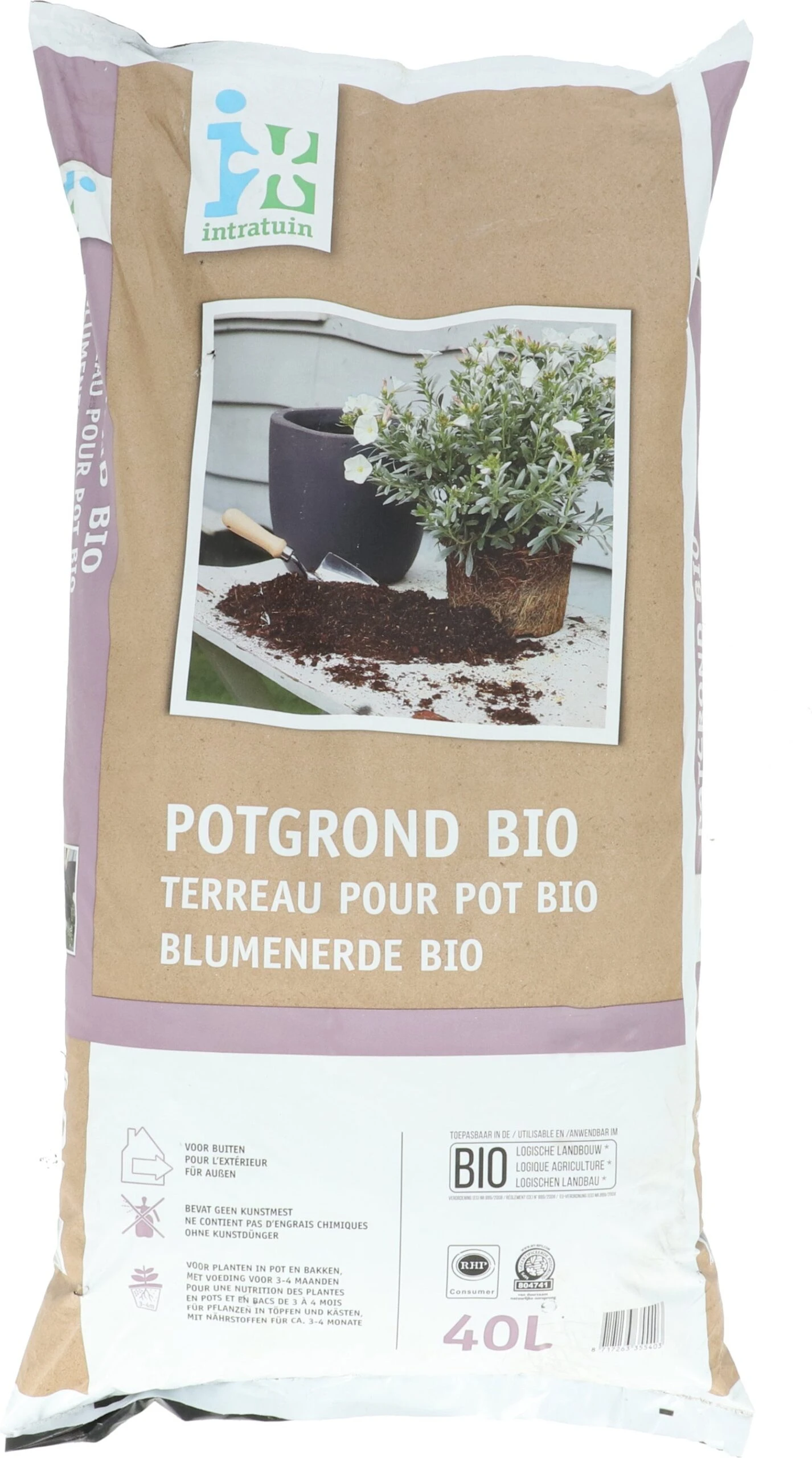 Intratuin Potgrond Bio RHP 40 L 3 Intratuin Potgrond Bio RHP 40 L