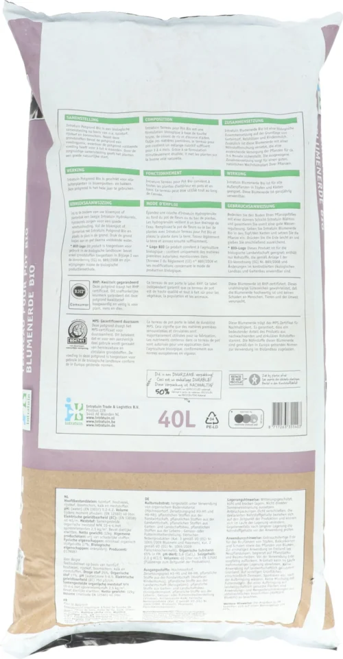 Intratuin Potgrond Bio RHP 40 L 5 Intratuin Potgrond Bio RHP 40 L -Tuinplanten Winkel 8717263355403 2 scaled