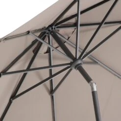 Intratuin Parasol Trinidad Taupe 80+UV D 250 Cm 5 Intratuin Parasol Trinidad Taupe 80+UV D 250 Cm -Tuinplanten Winkel 8717263951216 2