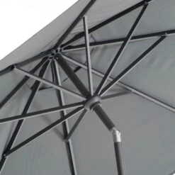 Intratuin Parasol Trinidad Grijs 80+UV D 250 Cm -Tuinplanten Winkel 8717263951223 2