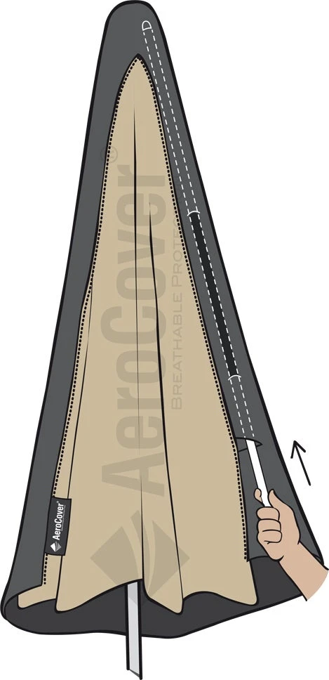 Platinum Aerocover Parasolhoes 250 X 55/60 Cm 5 Platinum Aerocover Parasolhoes 250 X 55/60 Cm - Afbeelding 3