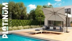 Platinum Sun & Shade Zweefparasol Challenger Zwart 50+UV 300 X 300 Cm -Tuinplanten Winkel 8717591772644 10