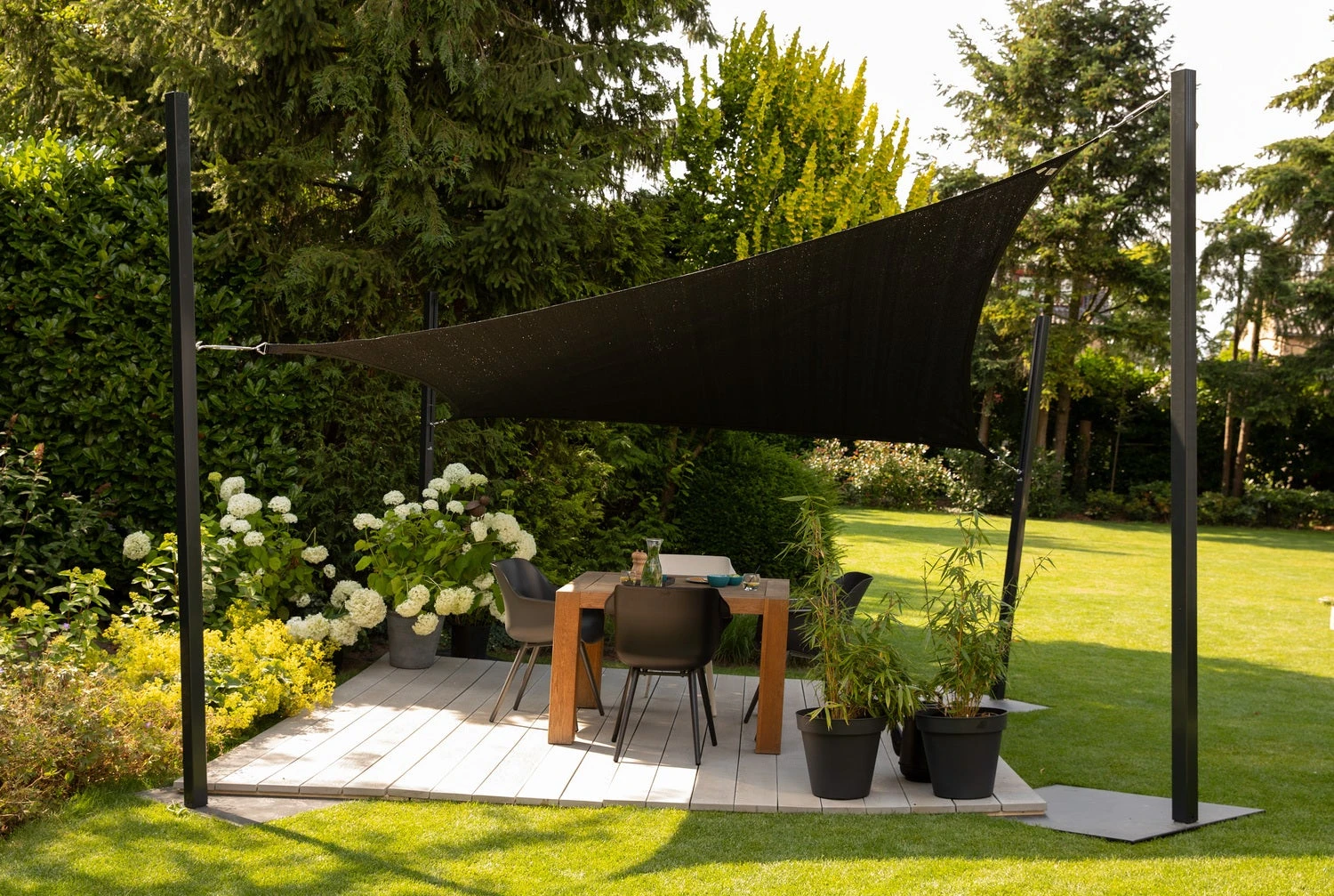 NC Outdoor Schaduwdoek Antraciet Driehoek 360 X 360 X 360 Cm 4 NC Outdoor Schaduwdoek Antraciet Driehoek 360 X 360 X 360 Cm - Afbeelding 2