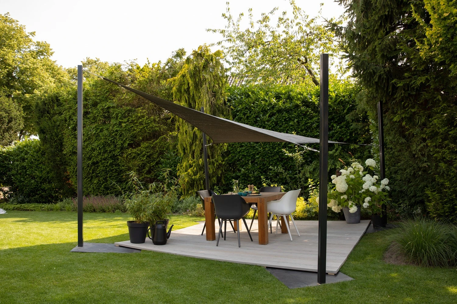 NC Outdoor Schaduwdoek Antraciet Driehoek 360 X 360 X 360 Cm 5 NC Outdoor Schaduwdoek Antraciet Driehoek 360 X 360 X 360 Cm - Afbeelding 3