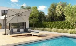Platinum Sun & Shade Zweefparasol Challenger Grijs 30+UV 300 X 300 Cm -Tuinplanten Winkel 8720039160651 7