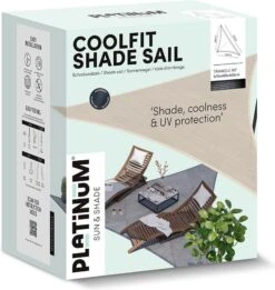 Platinum Sun & Shade Schaduwdoek Driehoek Coolfit Grijs 400 X 570 Cm -Tuinplanten Winkel 8720039166189 3