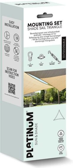 Platinum Sun & Shade Bevestiging Set Schaduwdoek Driehoek RVS 7 Platinum Sun & Shade Bevestiging Set Schaduwdoek Driehoek RVS -Tuinplanten Winkel 8720039166646 1