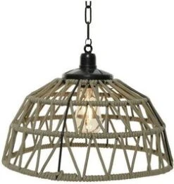 Lumineo Solar Hanglamp Beige D 38 H 27 Cm