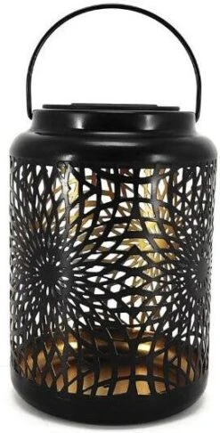 Intratuin Solar Lantaarn Tirana Zwart D 12 H 17 Cm