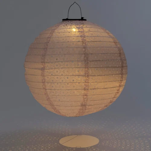 Intratuin Solar Lampion Bari Roze D 30 H 28 Cm -Tuinplanten Winkel 8720879136328 1