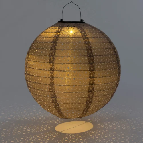 Intratuin Solar Lampion Bari Bruin D 35 H 33 Cm -Tuinplanten Winkel 8720879136335 1