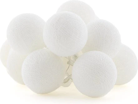 Cotton Ball Lights Lichtsnoer White Starter Kit Wit 7,4 M Met 20 Lampen 3 Cotton Ball Lights Lichtsnoer White Starter Kit Wit 7,4 M Met 20 Lampen