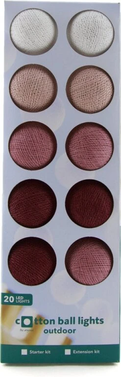 Cotton Ball Lights Lichtsnoer Berry Extension Kit Roze/rood 2,4 M Met 20 Lampen -Tuinplanten Winkel 8852310627659 3