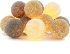 Cotton Ball Lights Lichtsnoer Bonbon Extension Kit Bruin 2,4 M Met 20 Lampen -Tuinplanten Winkel 8852310627734 2