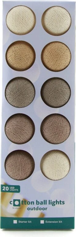 Cotton Ball Lights Lichtsnoer Bonbon Extension Kit Bruin 2,4 M Met 20 Lampen -Tuinplanten Winkel 8852310627734 3