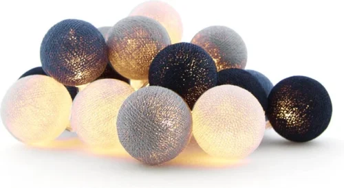 Cotton Ball Lights Lichtsnoer River Starter Kit Blauw/wit 7,4 M Met 20 Lampen -Tuinplanten Winkel 8852310627741 2