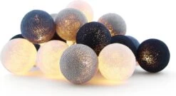 Cotton Ball Lights Lichtsnoer River Extension Kit Blauw/wit 2,4 M Met 20 Lampen -Tuinplanten Winkel 8852310627758 2