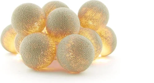 Cotton Ball Lights Lichtsnoer Desert Extension Kit Crème 2,4 M Met 20 Lampen -Tuinplanten Winkel 8852310627857 2