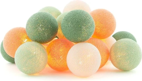 Cotton Ball Lights Lichtsnoer Palm Starter Kit Groen/oranje 7,4 M Met 20 Lampen -Tuinplanten Winkel 8852310629691 2