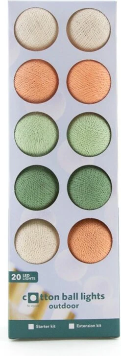 Cotton Ball Lights Lichtsnoer Palm Starter Kit Groen/oranje 7,4 M Met 20 Lampen -Tuinplanten Winkel 8852310629691 3