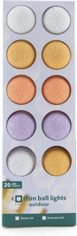 Cotton Ball Lights Lichtsnoer Tropic Extension Kit Paars/oranje 2,4 M Met 20 Lampen -Tuinplanten Winkel 8852310629745 3